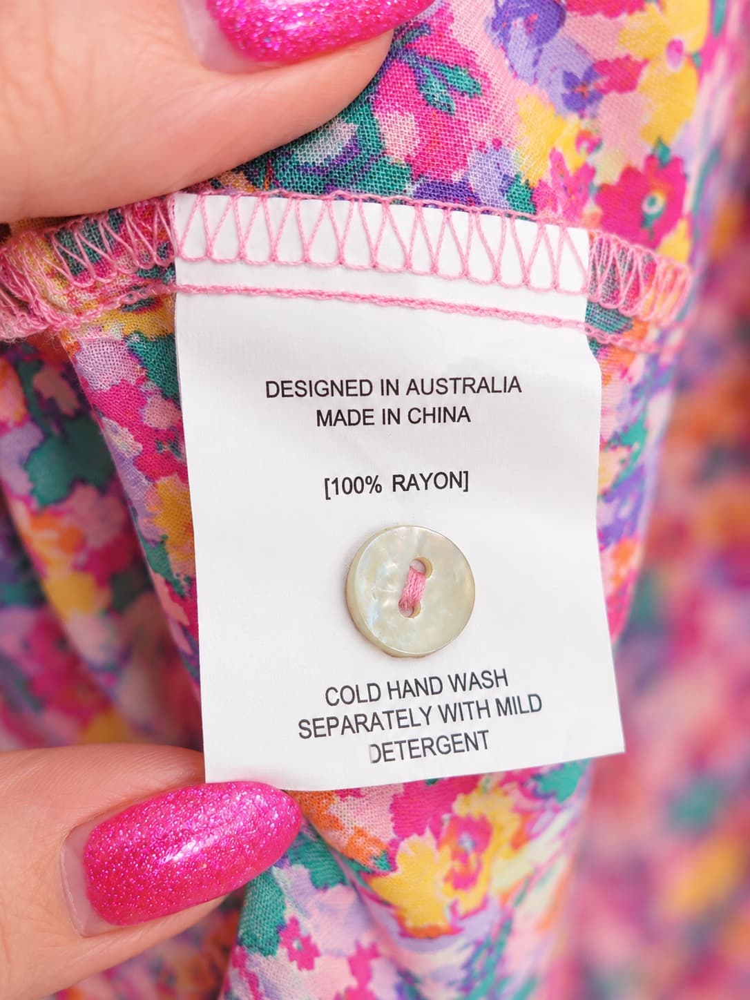 LABEL OF LOVE Pink Floral Shirred Tiered Midi Dress BNWT Size M — photo 7 of 8
