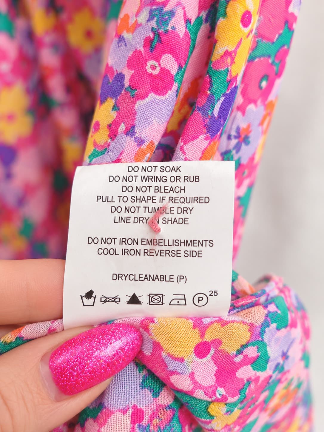 LABEL OF LOVE Pink Floral Shirred Tiered Midi Dress BNWT Size M — photo 8 of 8