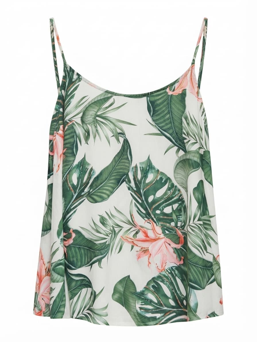 LABEL OF LOVE Tropical Leaf Floral Cami Maxi Dress Size S — photo 2 of 7