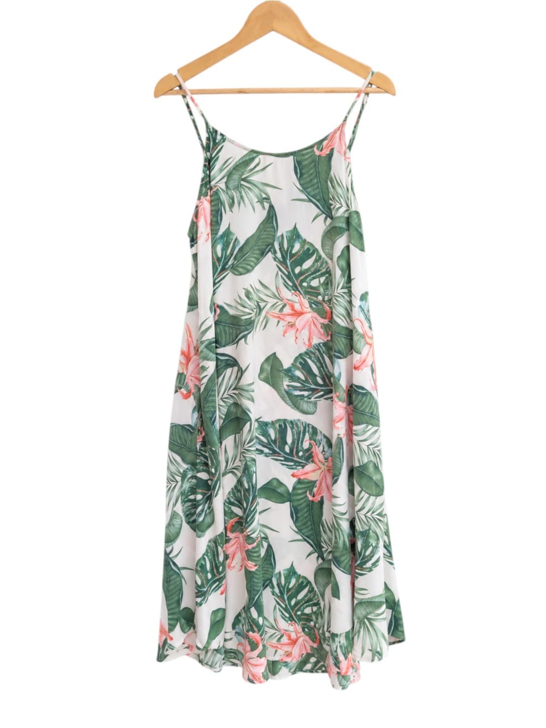 LABEL OF LOVE Tropical Leaf Floral Cami Maxi Dress Size S — photo 3 of 7