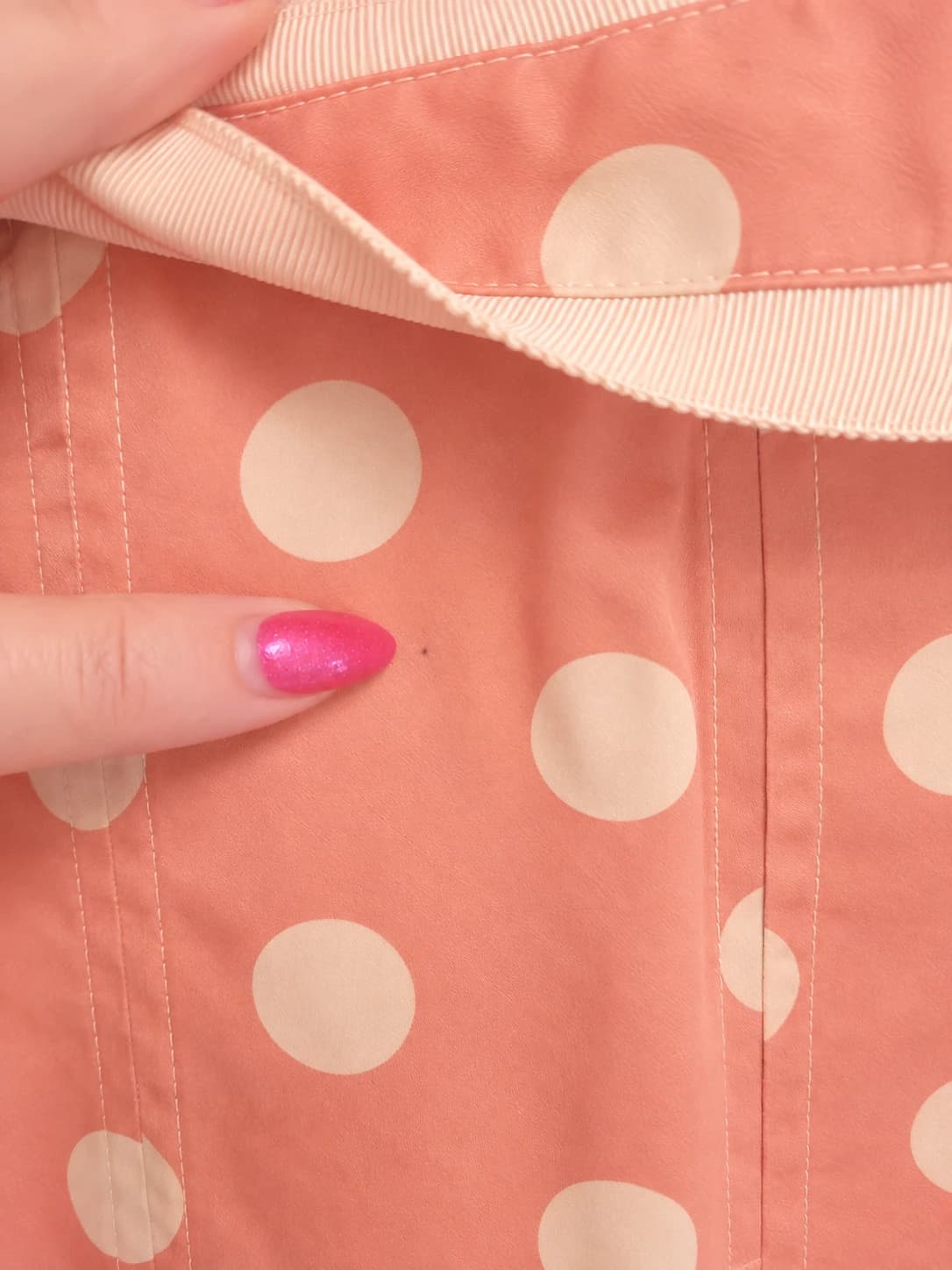 LAURA ASHLEY Pink Polka Dot Fit & Flare Midi Dress Size 8 — photo 5 of 7
