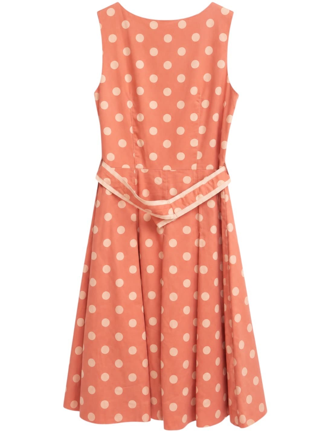 LAURA ASHLEY Pink Polka Dot Fit & Flare Midi Dress Size 8 — photo 3 of 7