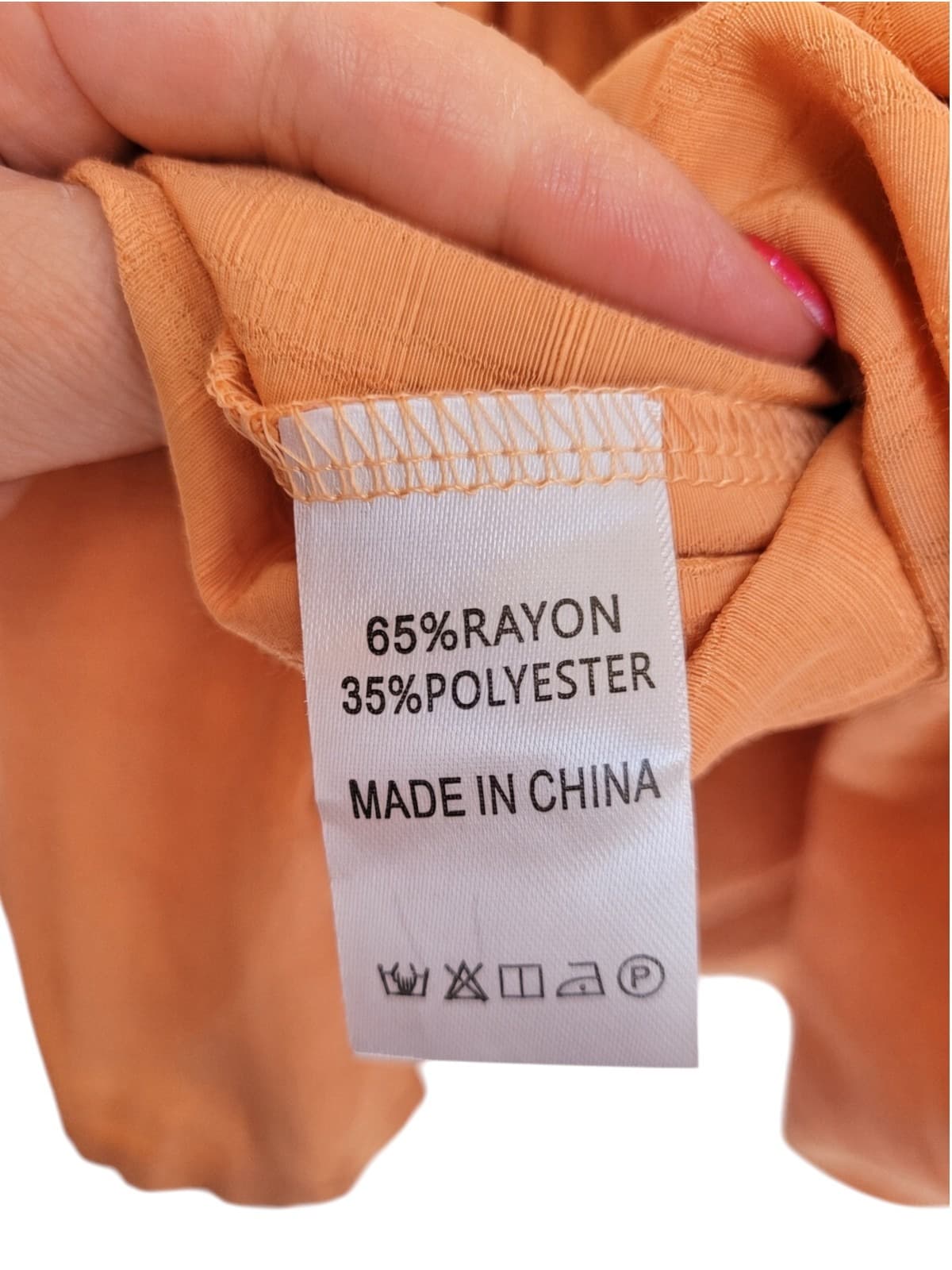 LILLIE & MIA Orange Boho Tiered Mini Dress Balloon Sleeve Size 6 — photo 6 of 6