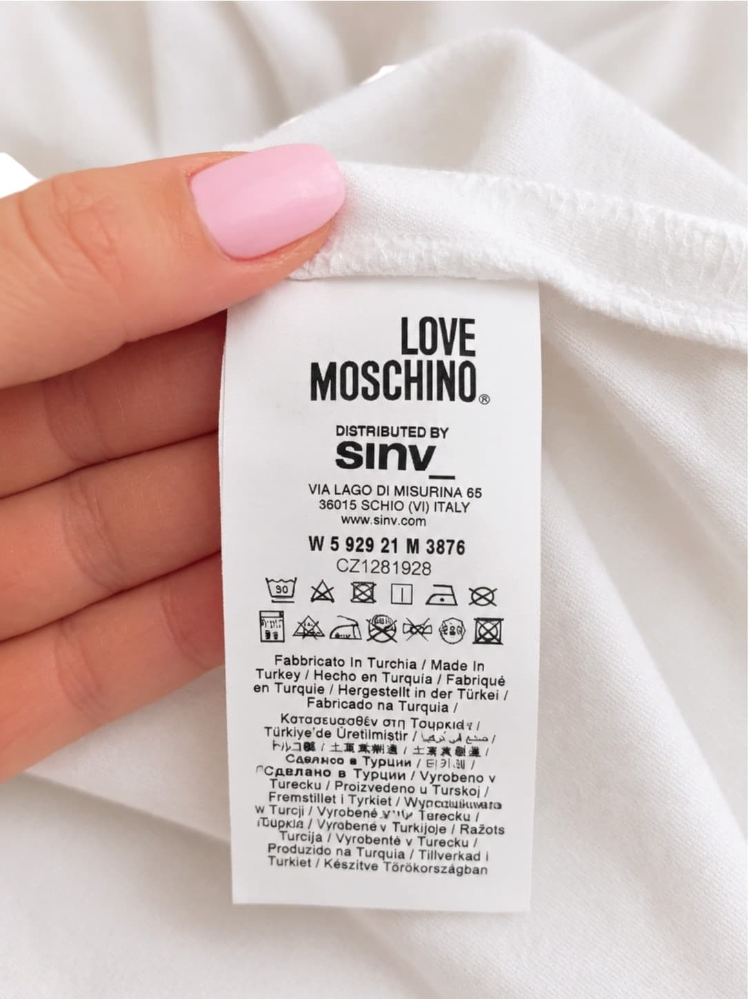 LOVE MOSCHINO White Red Heart Logo Graphic Cotton T-Shirt Size IT 42 — photo 5 of 6