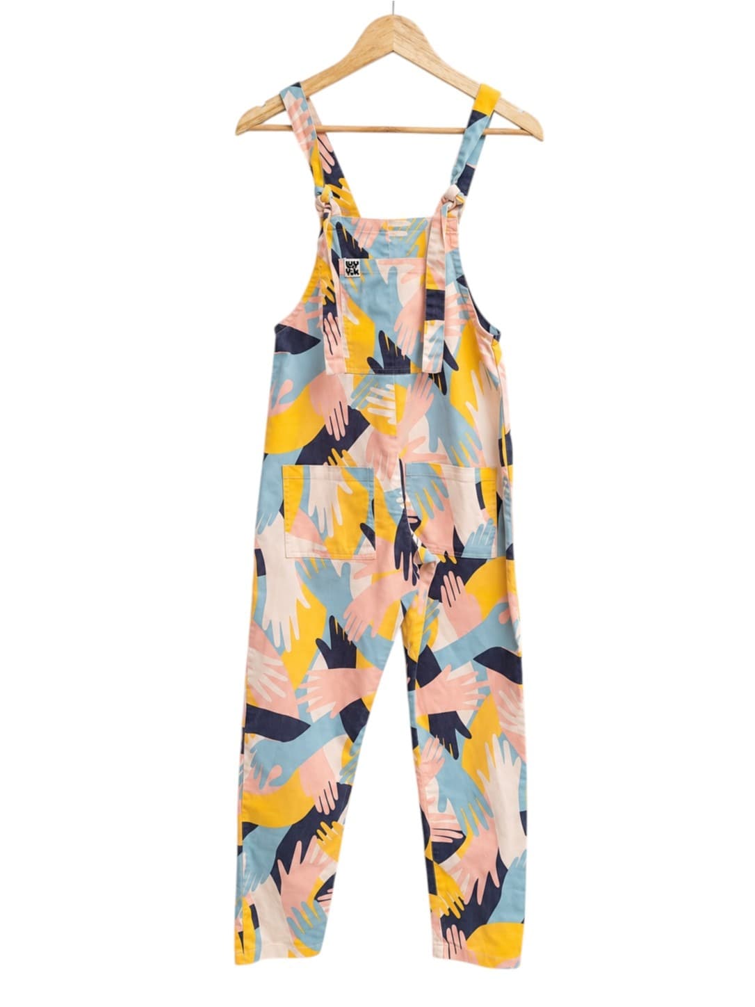 Lucy & Yak Dungarees Womens UK 6R AU 6 Multicolour Hand Print Overalls — photo 2 of 9