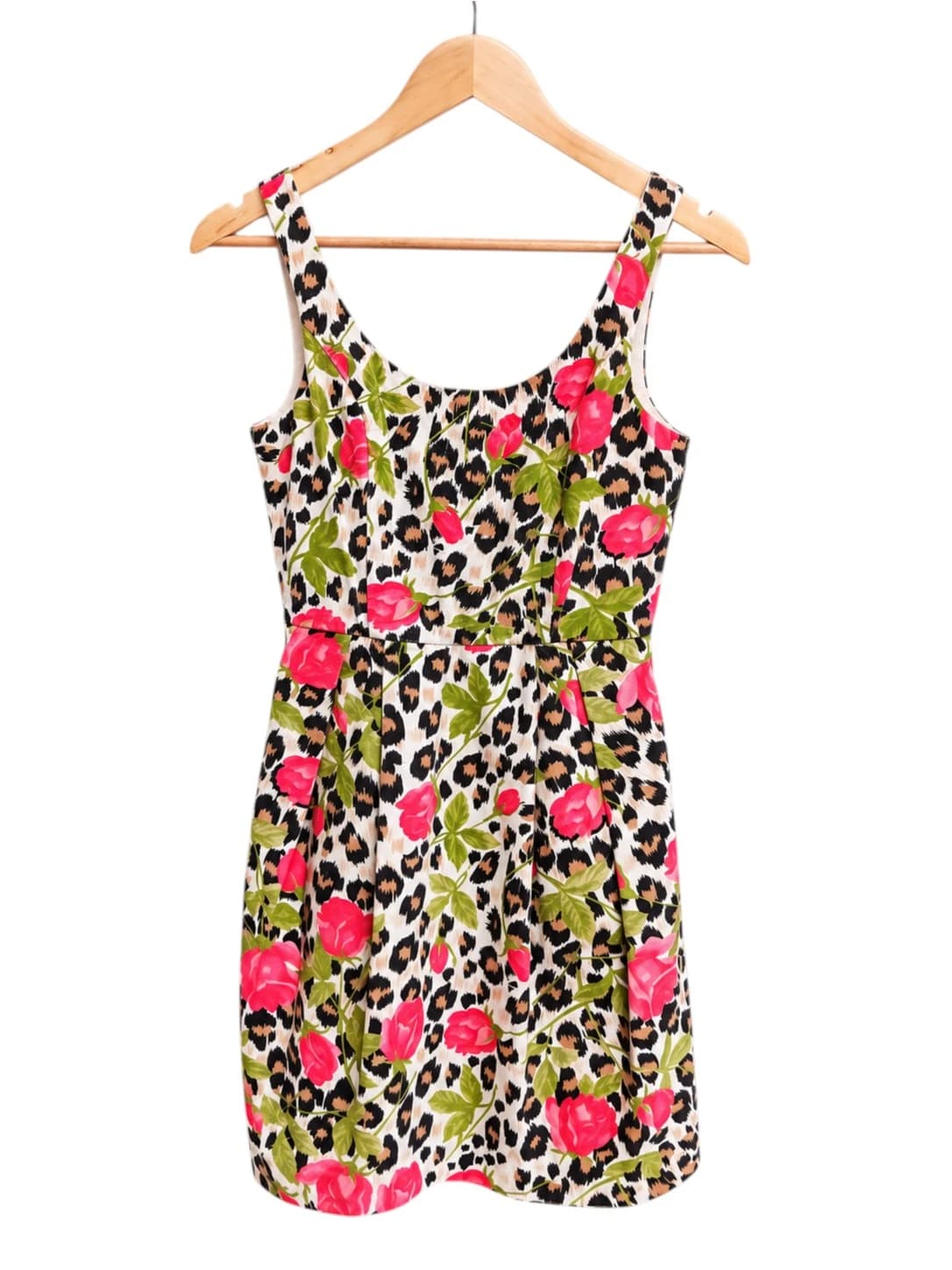 MINKPINK Womens Dress Size S Pink Floral Leopard Print Sleeveless Mini Rayon — photo 1 of 6
