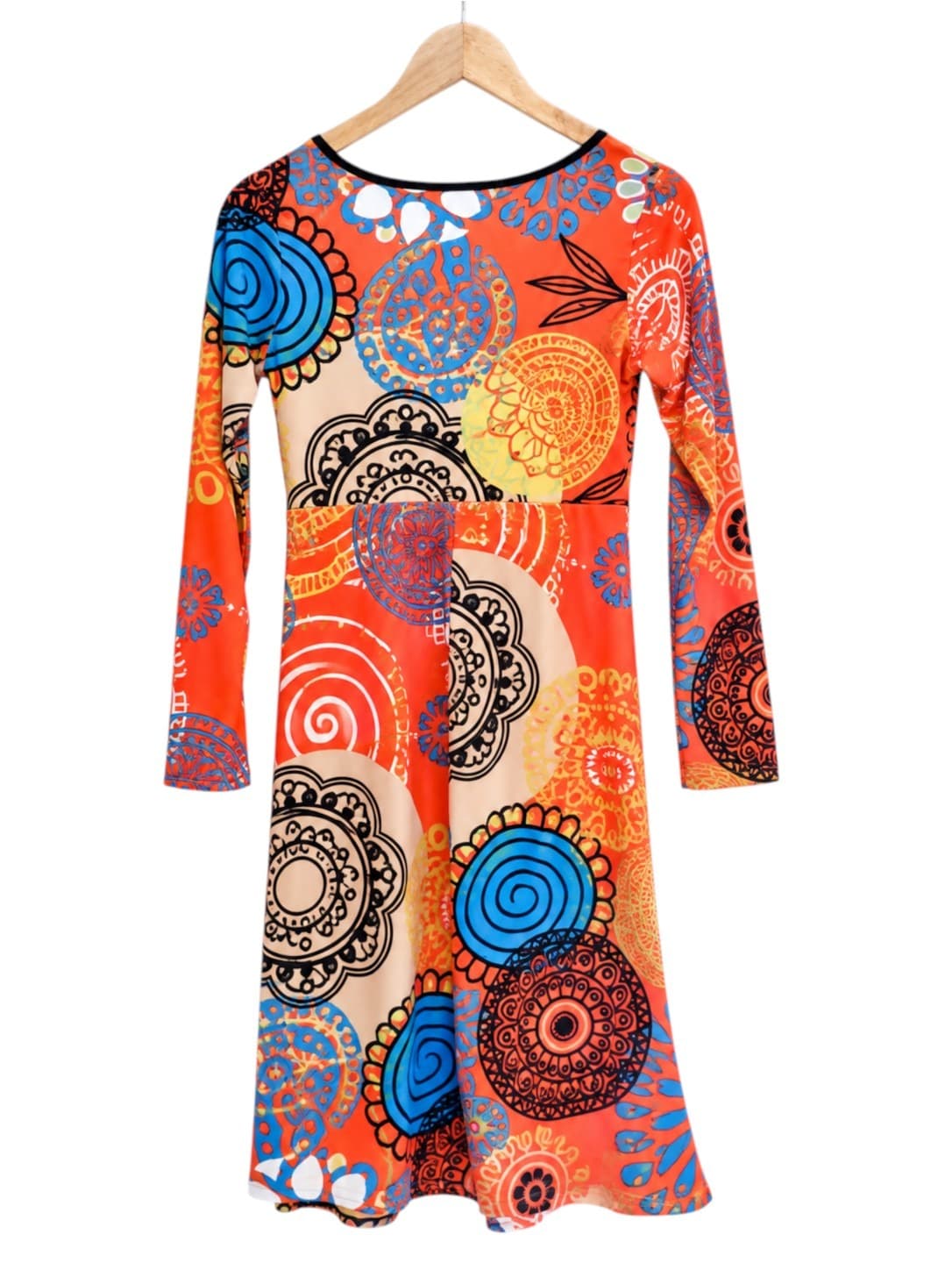 MODE MATTERS Colourful Abstract Print Long Sleeve Midi Dress S/M BNWT — photo 3 of 6