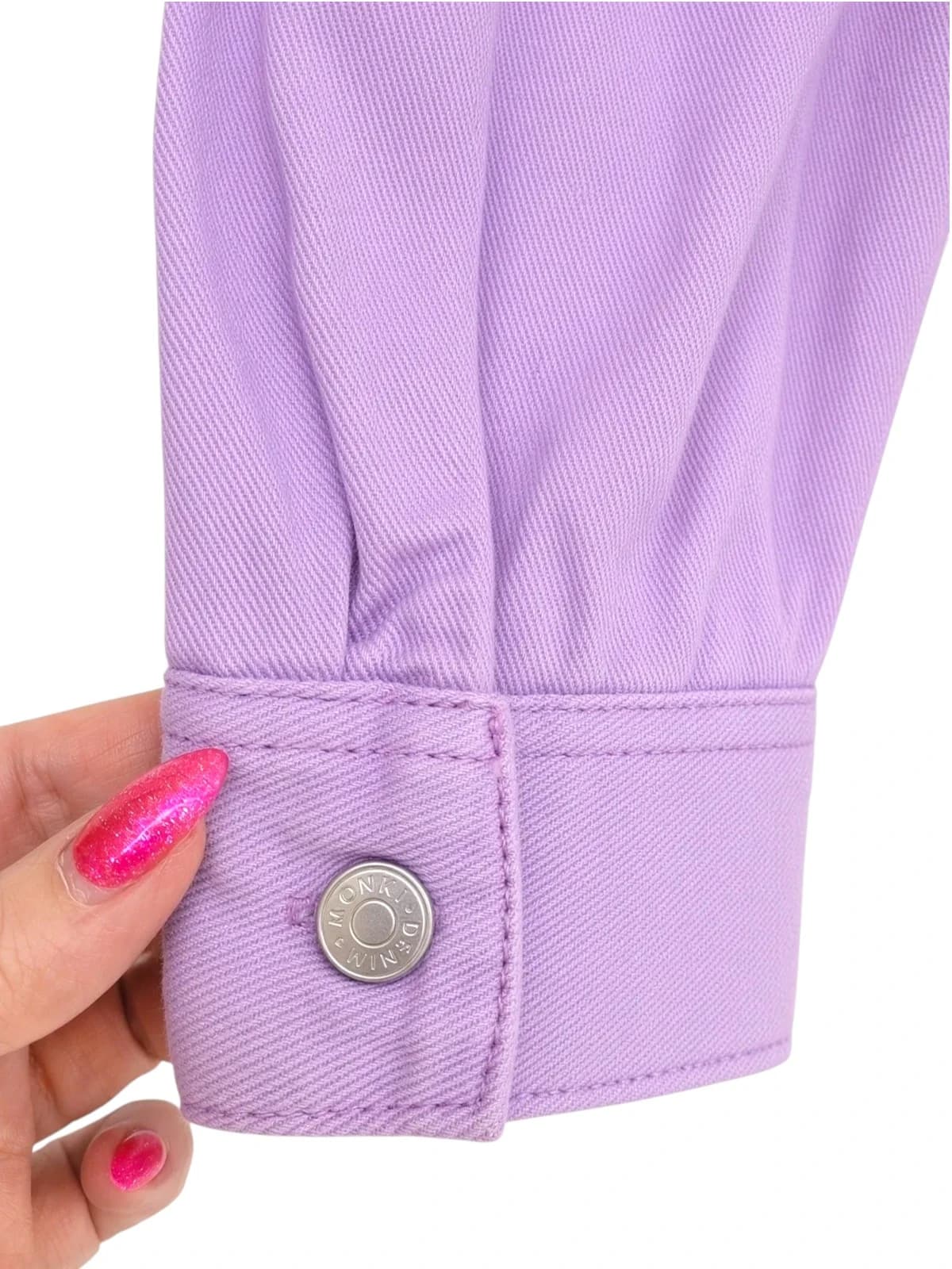 MONKI Bright lavender Cotton Denim mini dress size 40 (Size 12) — photo 5 of 8