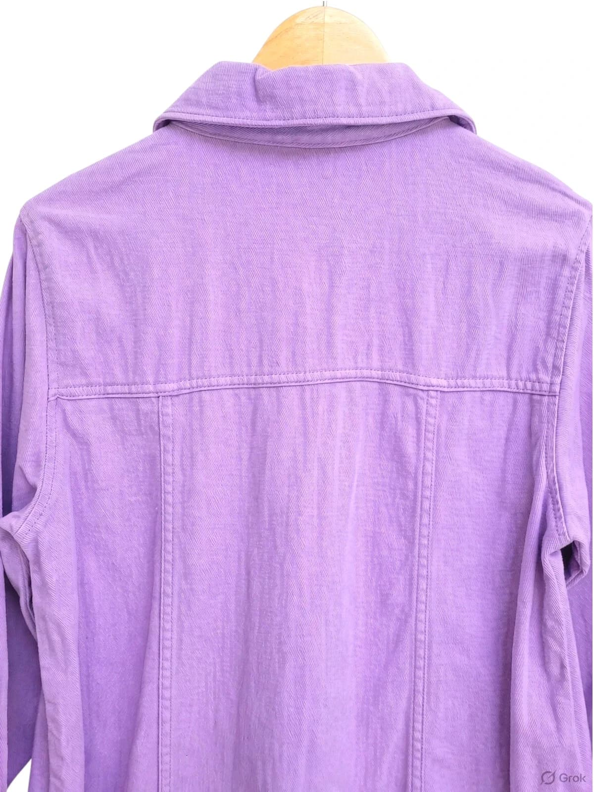 MONKI Bright lavender Cotton Denim mini dress size 40 (Size 12) — photo 4 of 8