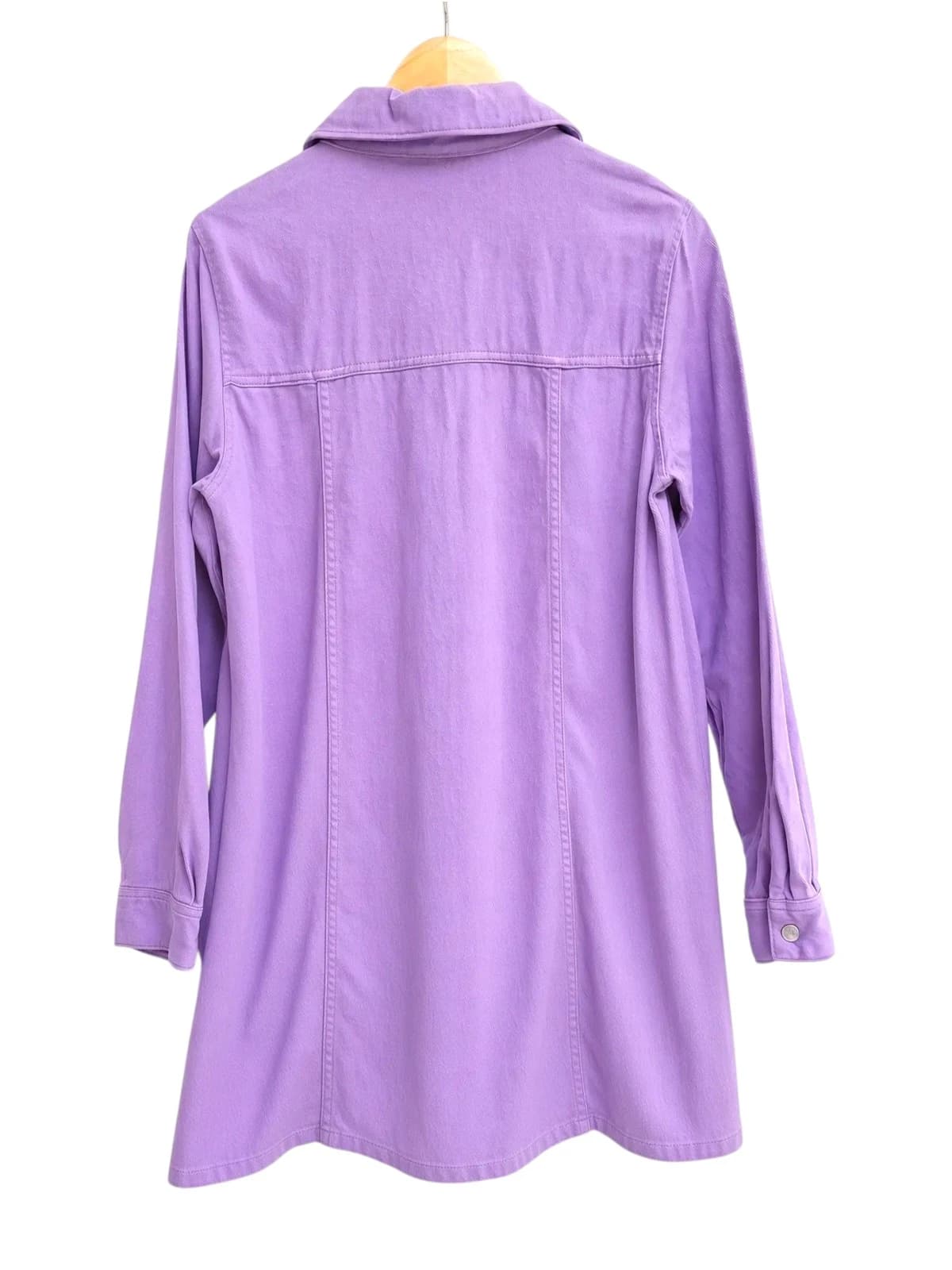 MONKI Bright lavender Cotton Denim mini dress size 40 (Size 12) — photo 2 of 8