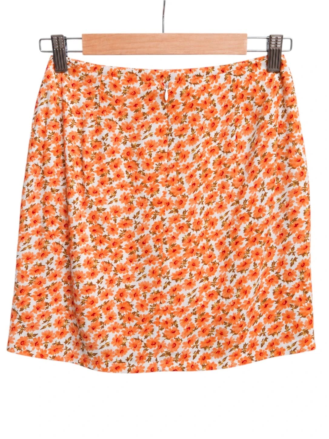 Morning Mist Womens Floral Two Piece Set Size 8 Orange Crop Top Mini Skirt BNWT — photo 9 of 13