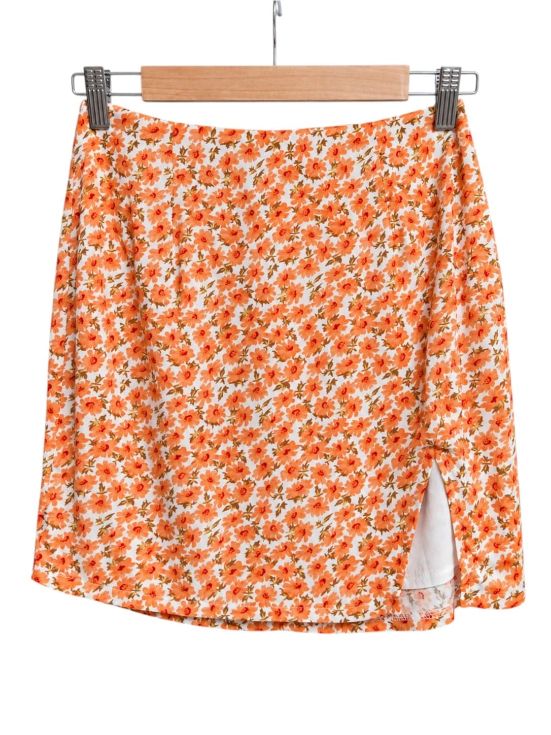 Morning Mist Womens Floral Two Piece Set Size 8 Orange Crop Top Mini Skirt BNWT — photo 8 of 13