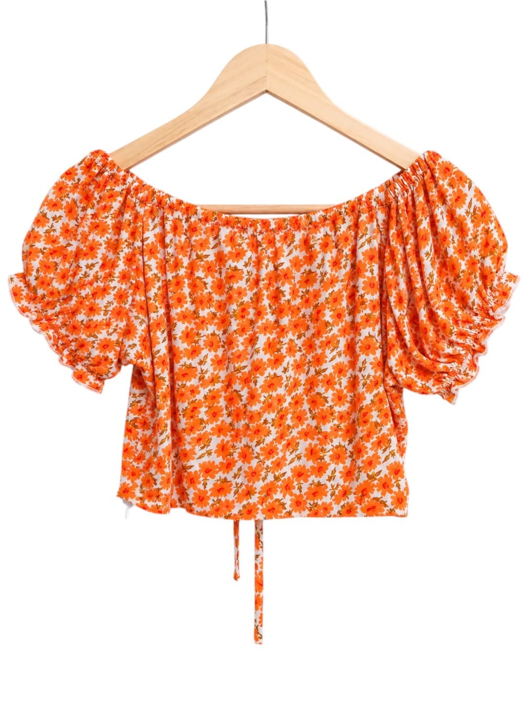 Morning Mist Womens Floral Two Piece Set Size 8 Orange Crop Top Mini Skirt BNWT — photo 4 of 13