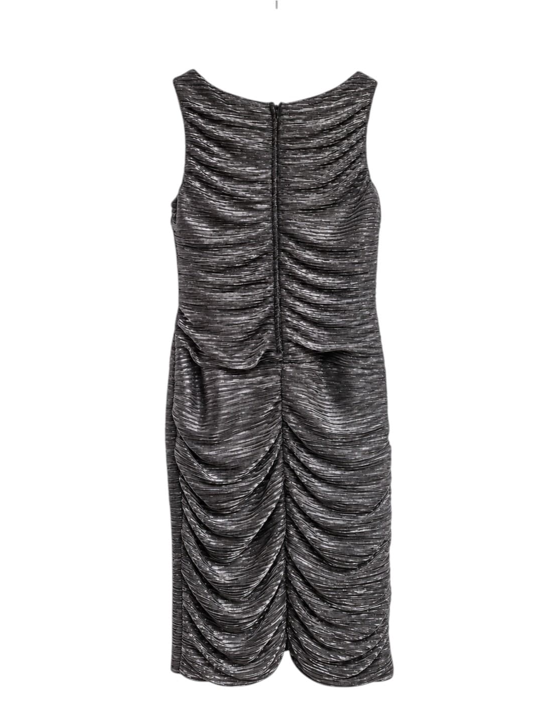 Mr K Metallic Silver Draped Cocktail Dress Size 10 Made in Australia 90's Vintage — photo 5 of 7