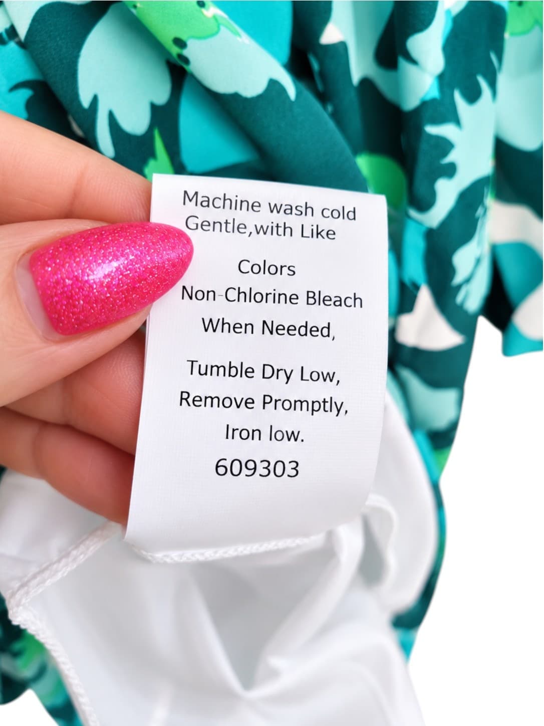 MUTIG Teal Green Floral Print Tiered Midi Dress Long Sleeve Size S — photo 10 of 10