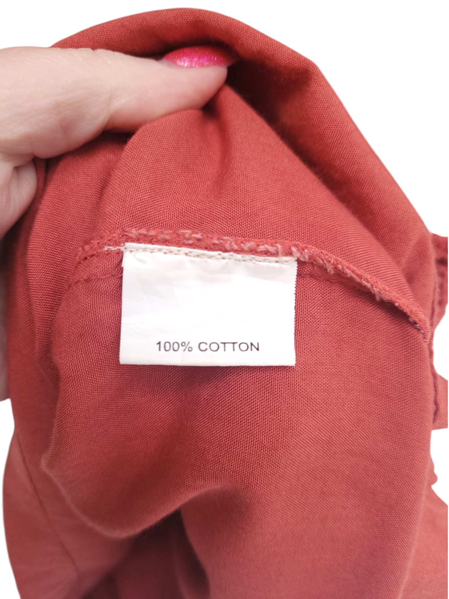 NATASHA GAN Terracotta Red Cotton Crochet Lace Mini Dress Size 12 — photo 3 of 6