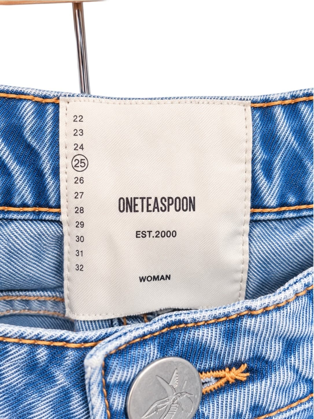 One Teaspoon Marlons Denim Shorts Womens 25 Blue Distressed Raw Hem Cut Off — photo 7 of 7