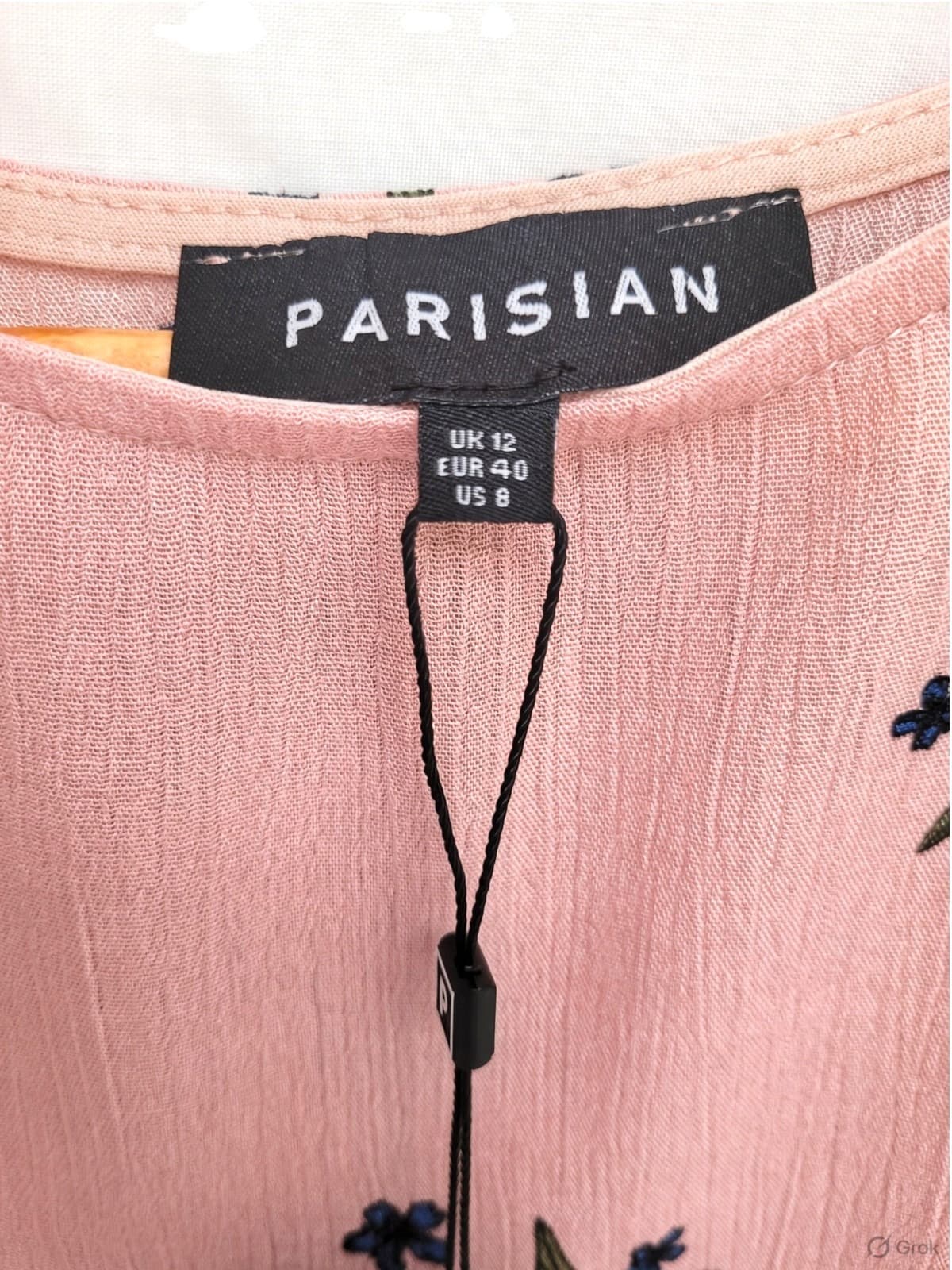 Parisian Pink Floral Print Viscose Blouse New With Tags Size 12 — photo 4 of 5