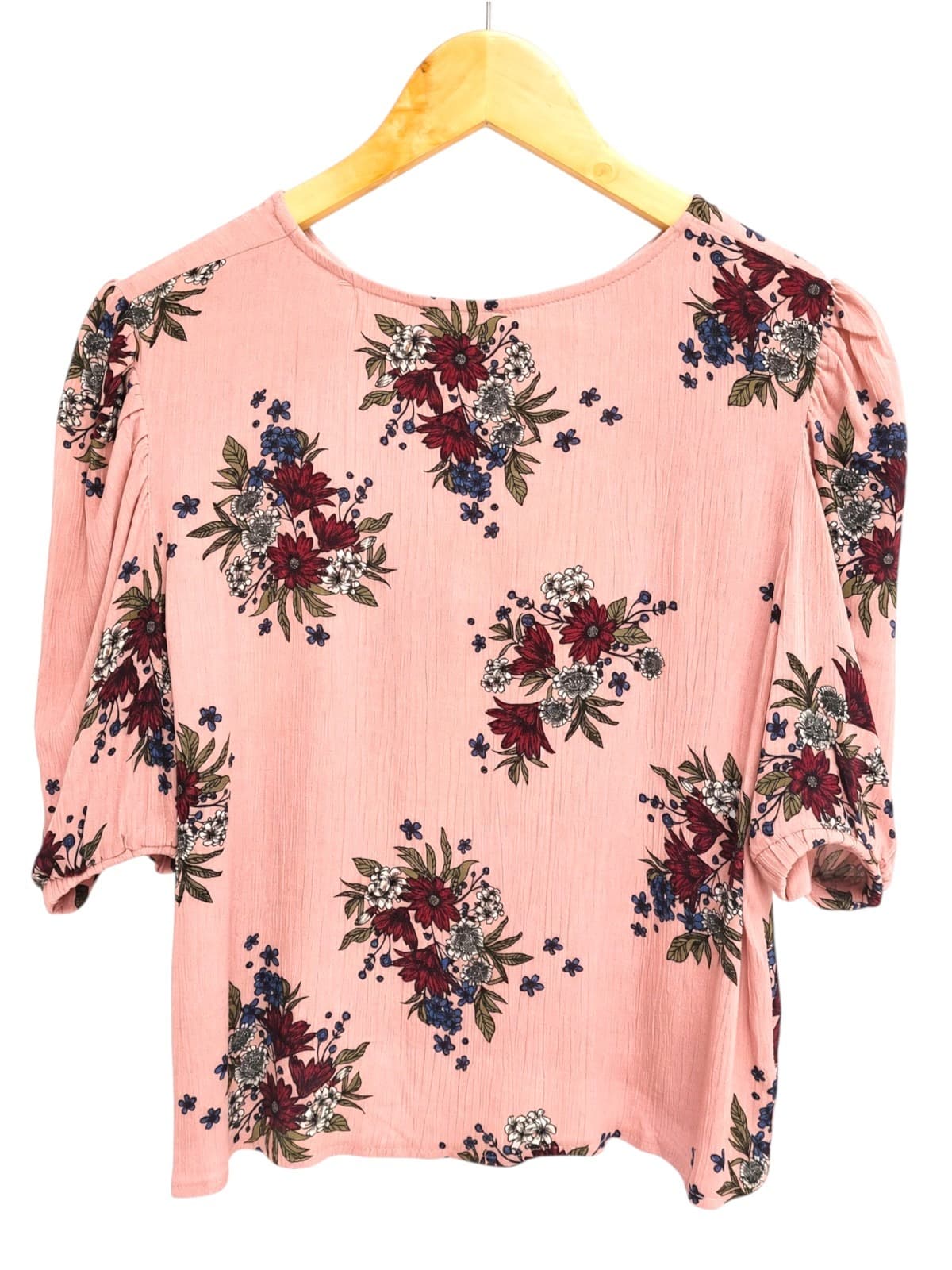 Parisian Pink Floral Print Viscose Blouse New With Tags Size 12 — photo 1 of 5