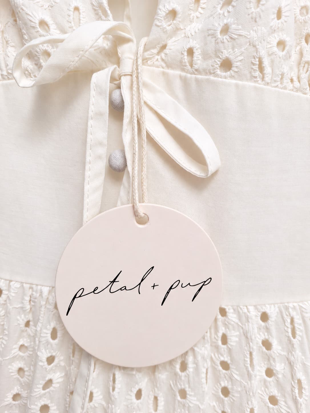 PETAL + PUP Louisa White Broderie Anglaise Tiered Midi Dress BNWT Size 10 — photo 6 of 10