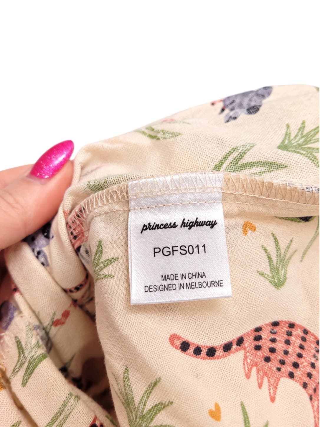 PRINCESS HIGHWAY Animal Print Linen Cotton Wide Leg Jumpsuit Size 10 — photo 8 of 9
