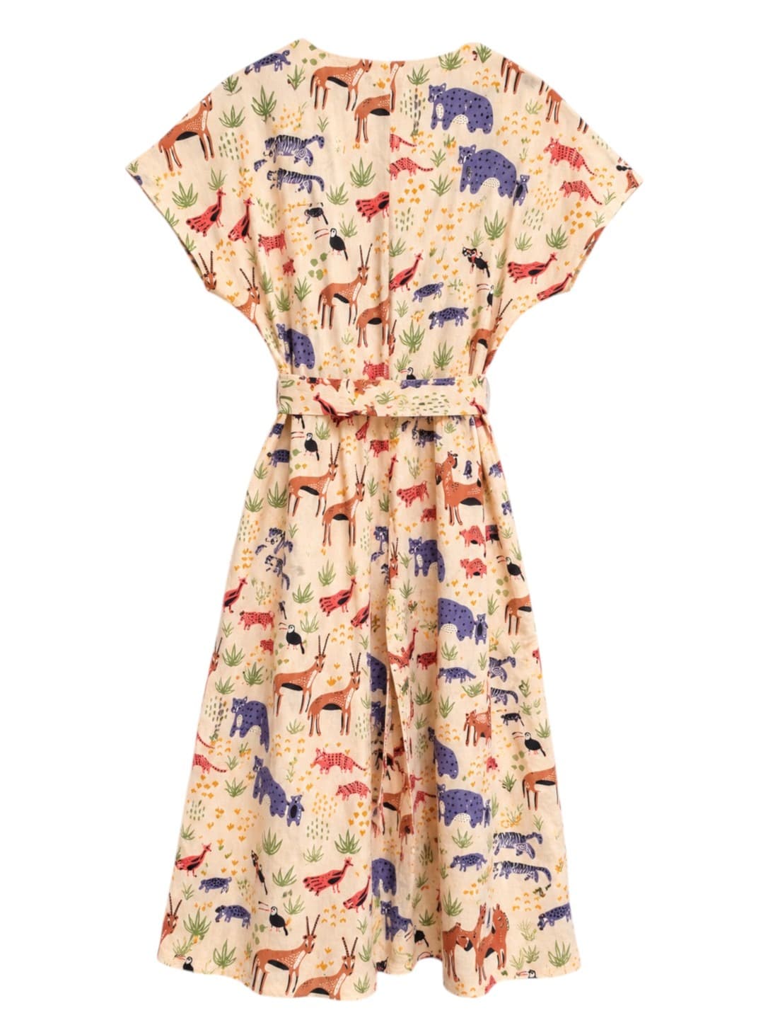 PRINCESS HIGHWAY Animal Print Linen Cotton Wide Leg Jumpsuit Size 10 — photo 6 of 9