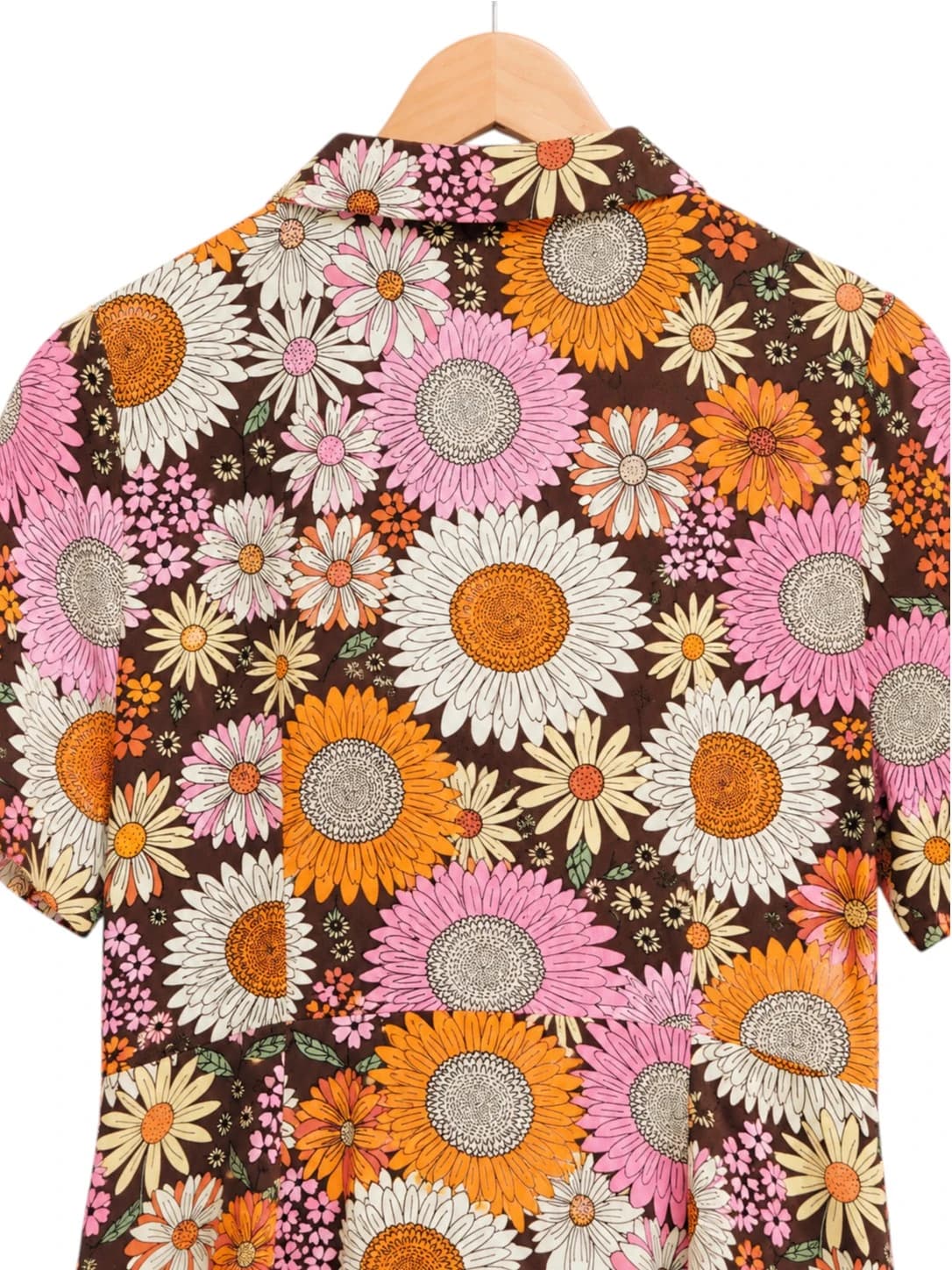 PRINCESS HIGHWAY Brown 70s Retro Floral Button Front Midi Dress Size 12 — photo 4 of 7