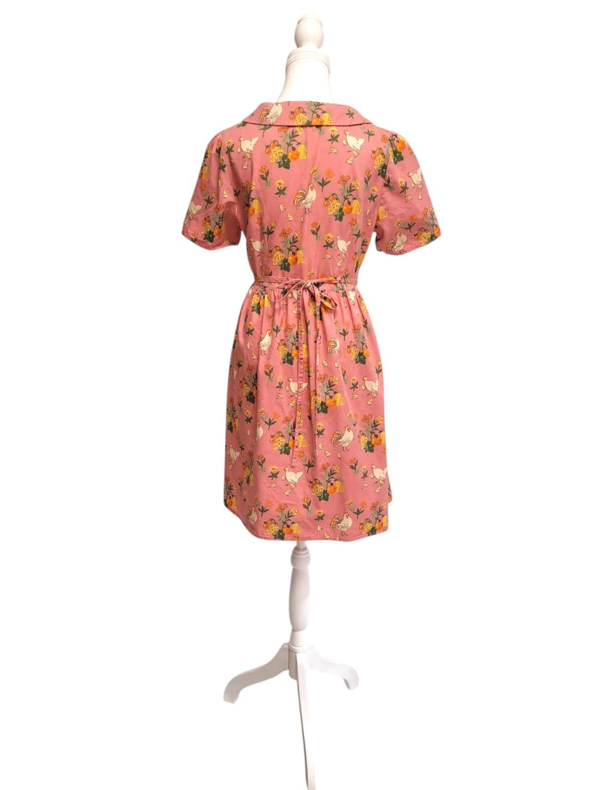 PRINCESS HIGHWAY Chicken Veggie Print Pink Cotton Shirt Dress 10 — photo 4 of 9