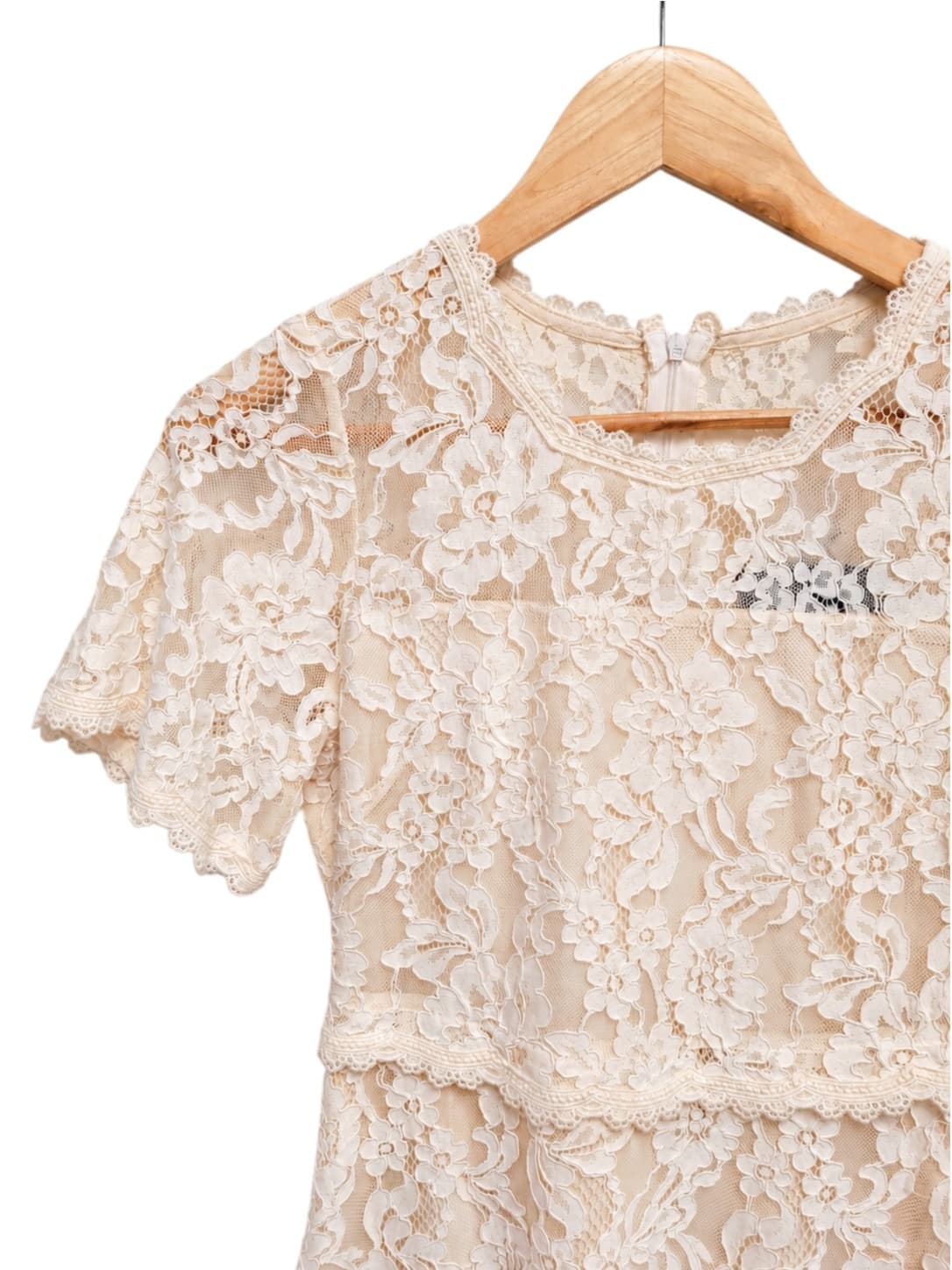 PRINCESS HIGHWAY Cream Floral Lace Fit & Flare Dress Size 6 — photo 2 of 6