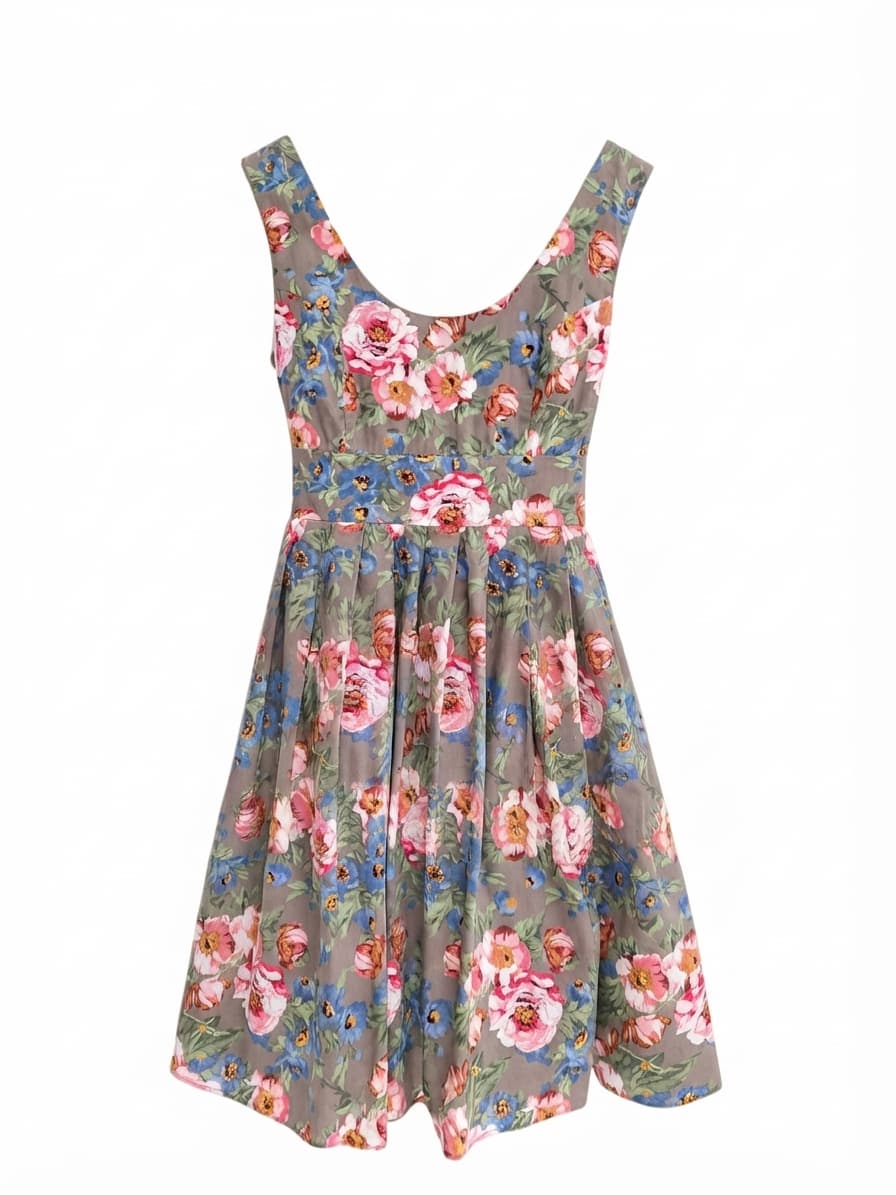 PRINCESS HIGHWAY Floral Cotton Fit & Flare Midi Dress Belted Size 10 — photo 2 of 7