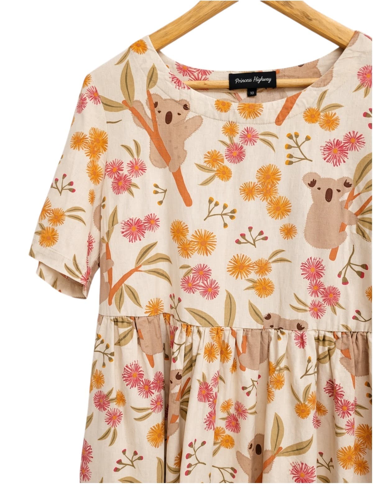 PRINCESS HIGHWAY Koala Print Linen Blend Smock Dress Size 10 — photo 5 of 6
