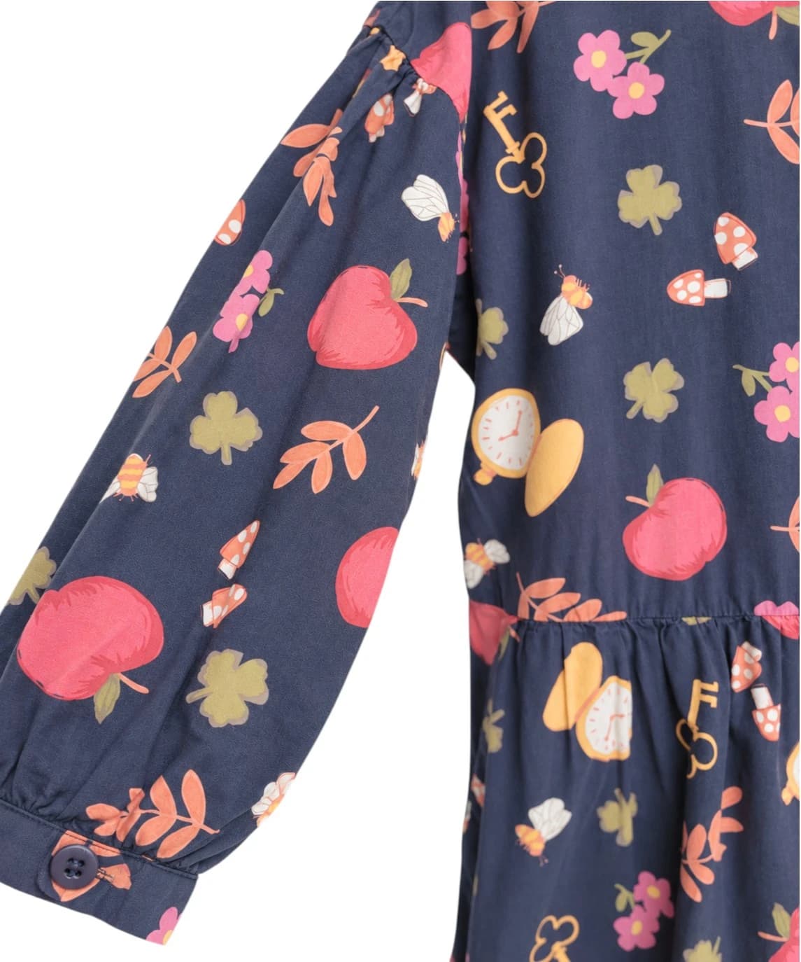 PRINCESS HIGHWAY Navy Apple Pocket Watch Novelty Print Dress Size 10 — photo 4 of 9