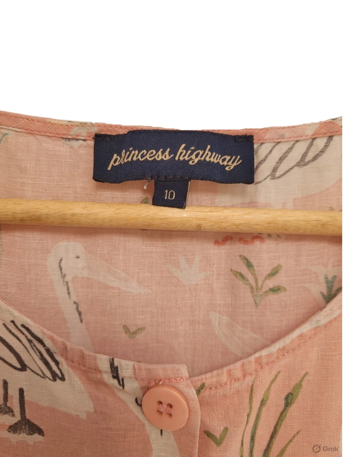 PRINCESS HIGHWAY Pink Pelican Print Smock Dress Size 10 — photo 6 of 9