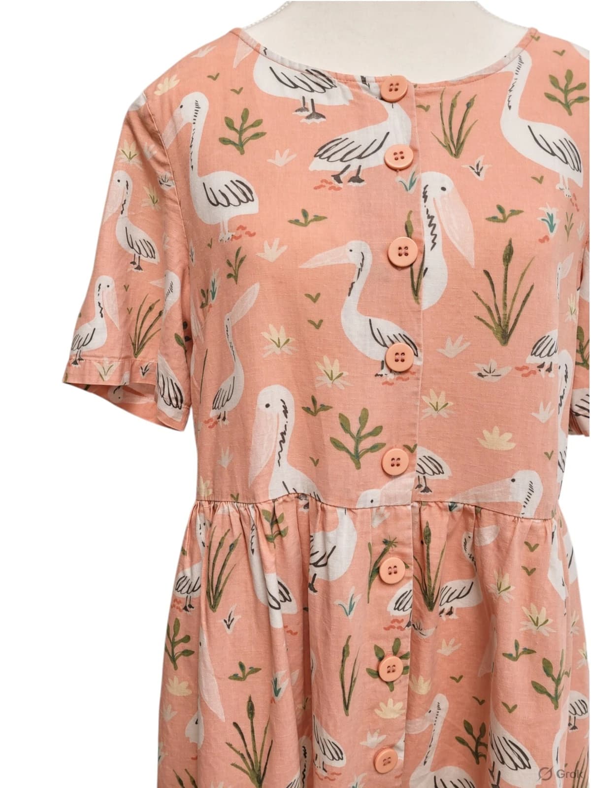PRINCESS HIGHWAY Pink Pelican Print Smock Dress Size 10 — photo 1 of 9