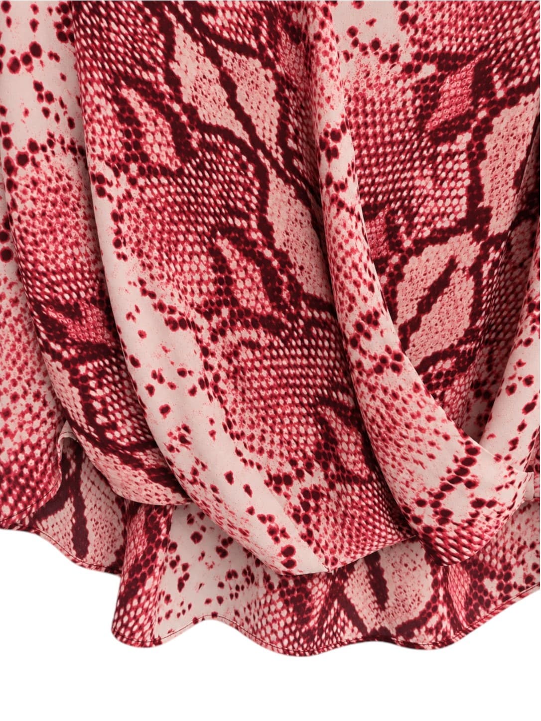 REGATTA CURVE Red Pink Snake Print V-Neck Blouse Size 18 — photo 3 of 6