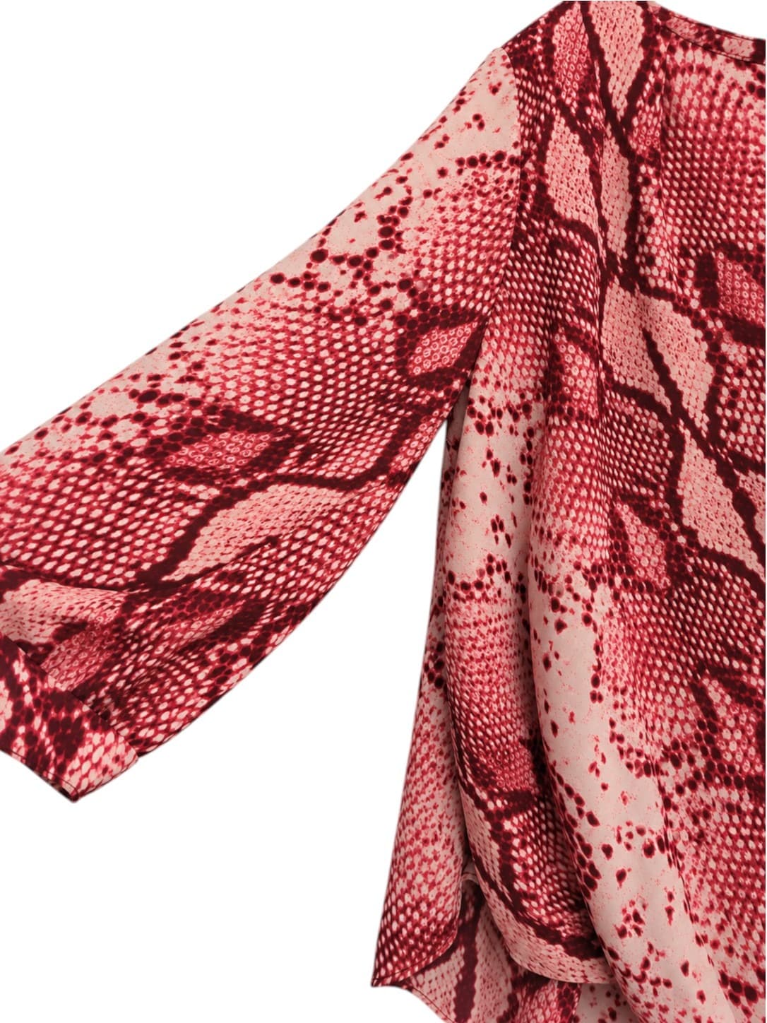 REGATTA CURVE Red Pink Snake Print V-Neck Blouse Size 18 — photo 2 of 6