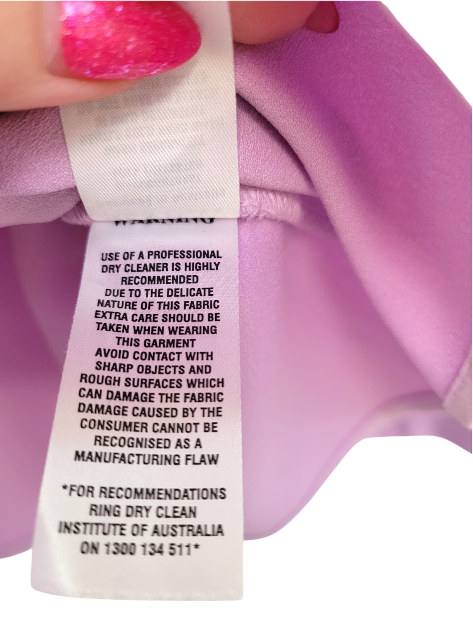REVIEW Lavender Tie Neck Bell Sleeve Blouse Size 12 — photo 7 of 7