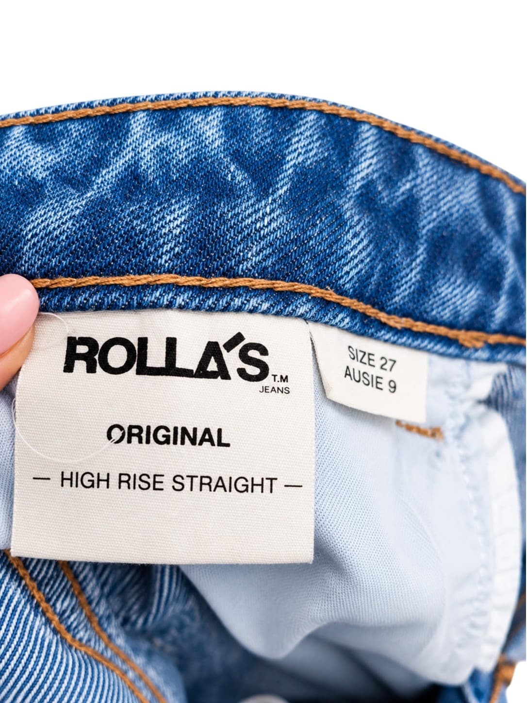 ROLLA'S Original High Rise Straight Leg Jeans Blue Denim Size 27 AU 9 — photo 6 of 6