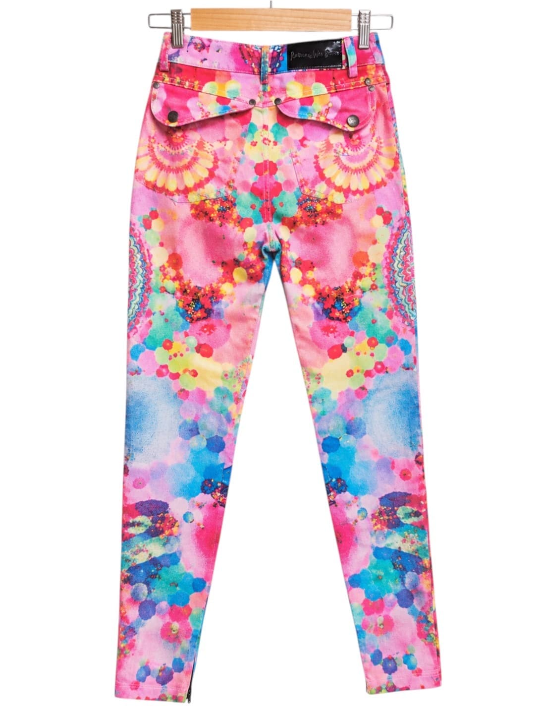 Romance Was Born Skinny Jeans Womens 6 Multicolour Psychedelic Abstract Print — photo 4 of 9