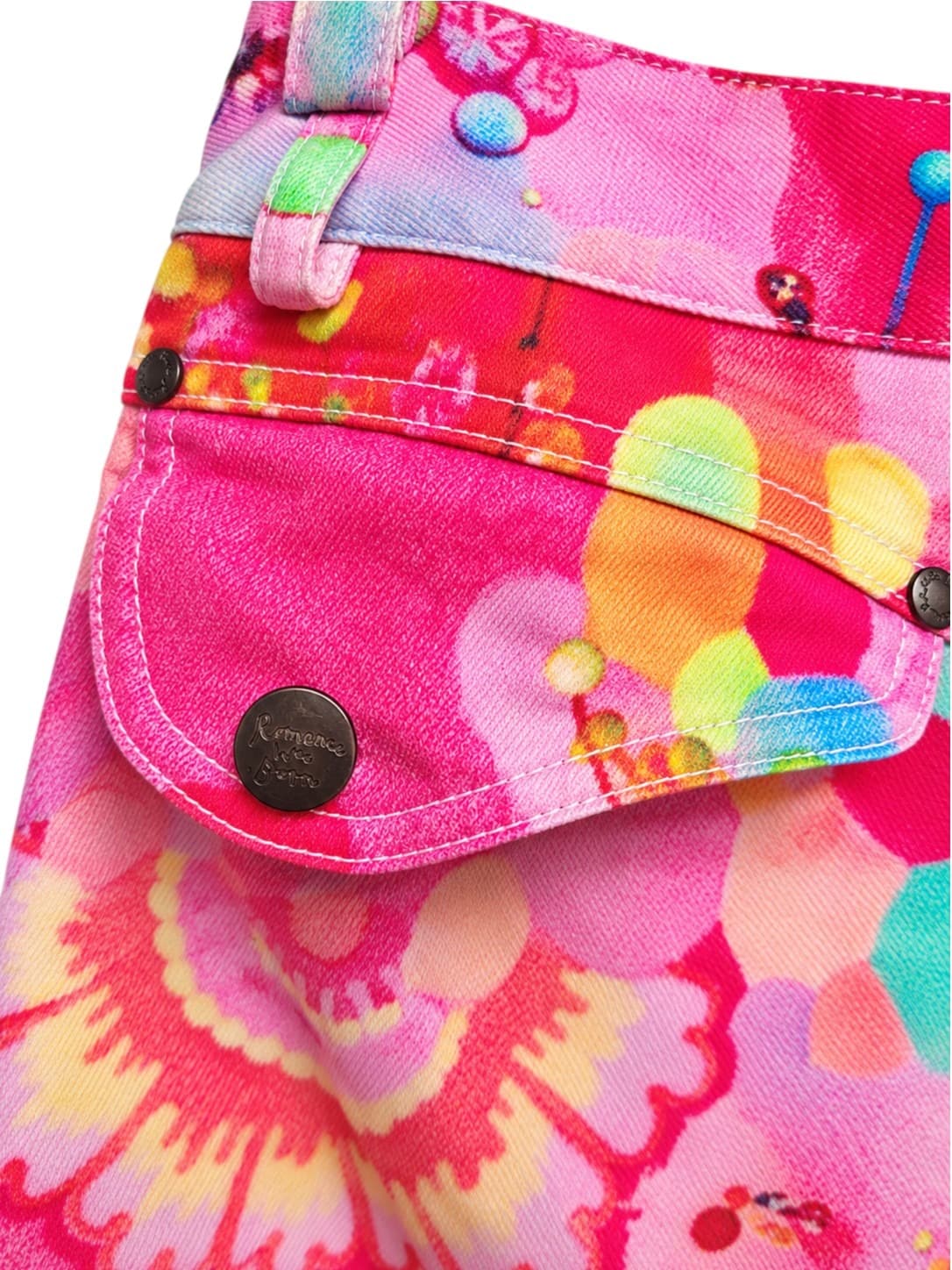 Romance Was Born Skinny Jeans Womens 6 Multicolour Psychedelic Abstract Print — photo 6 of 9