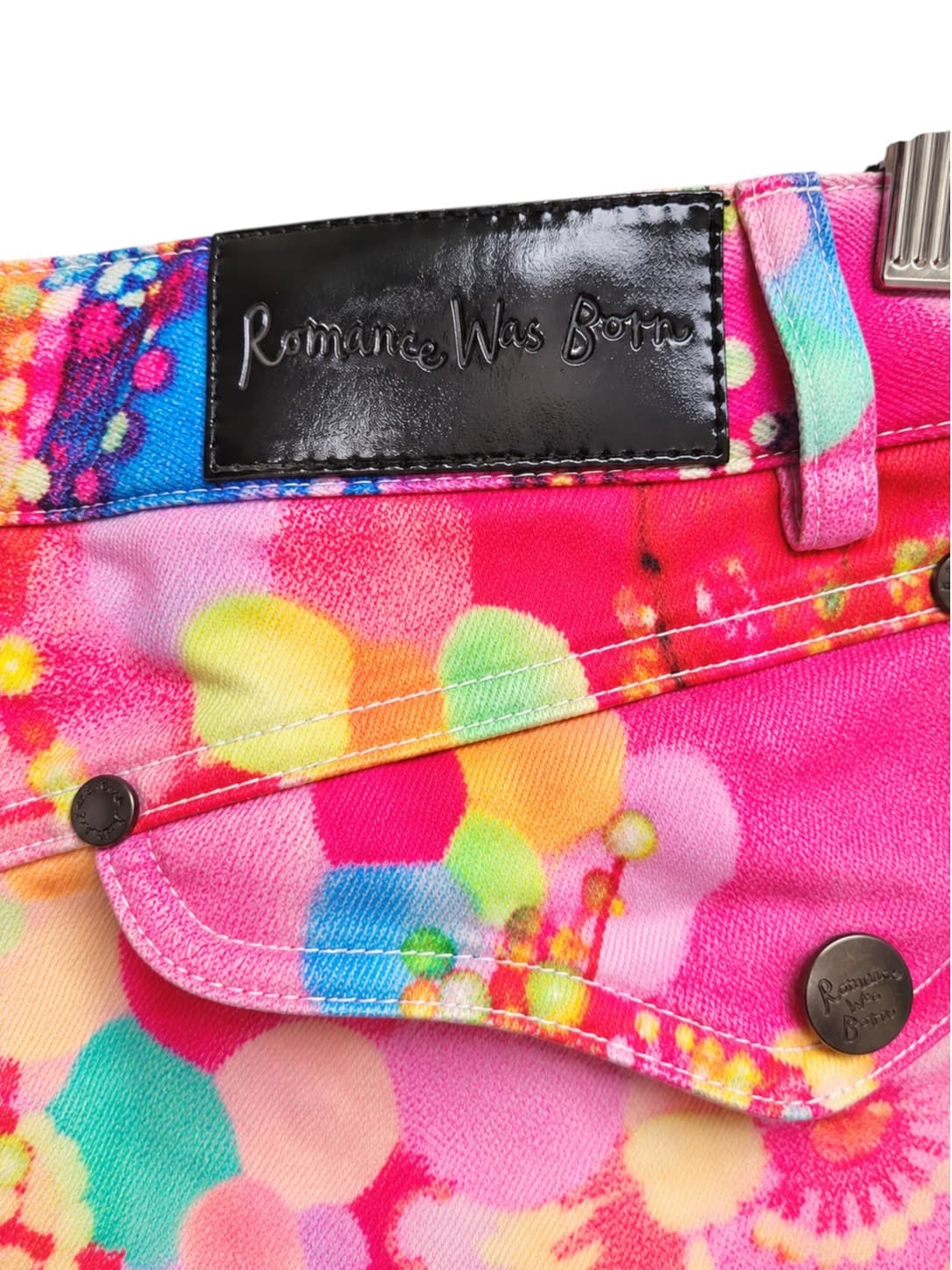 Romance Was Born Skinny Jeans Womens 6 Multicolour Psychedelic Abstract Print — photo 5 of 9