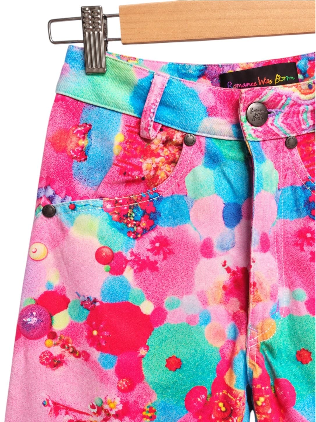 Romance Was Born Skinny Jeans Womens 6 Multicolour Psychedelic Abstract Print — photo 1 of 9