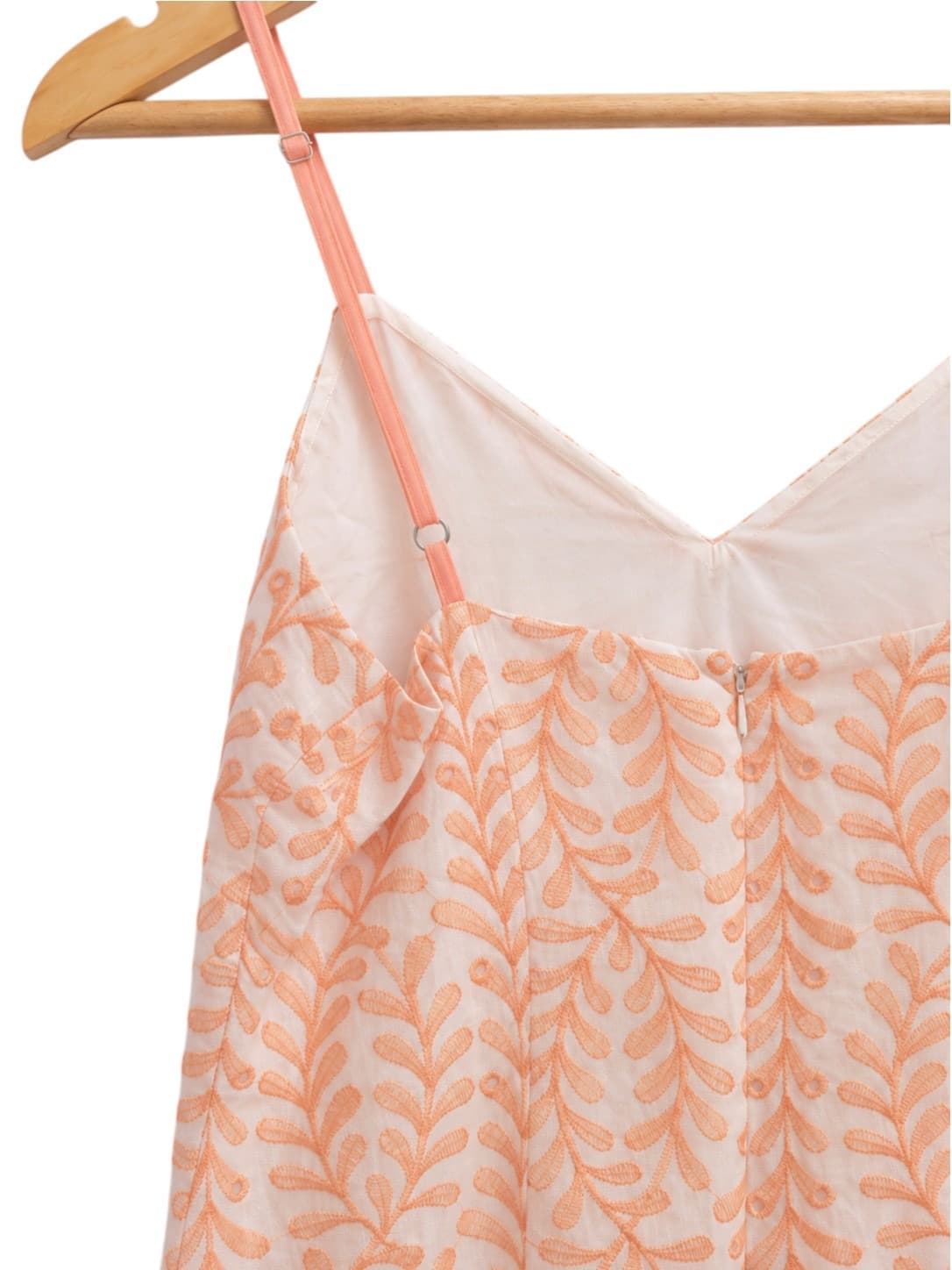 Saints + Secrets Womens Mini Dress Size 8 White Peach Embroidered Boho Rayon — photo 4 of 7