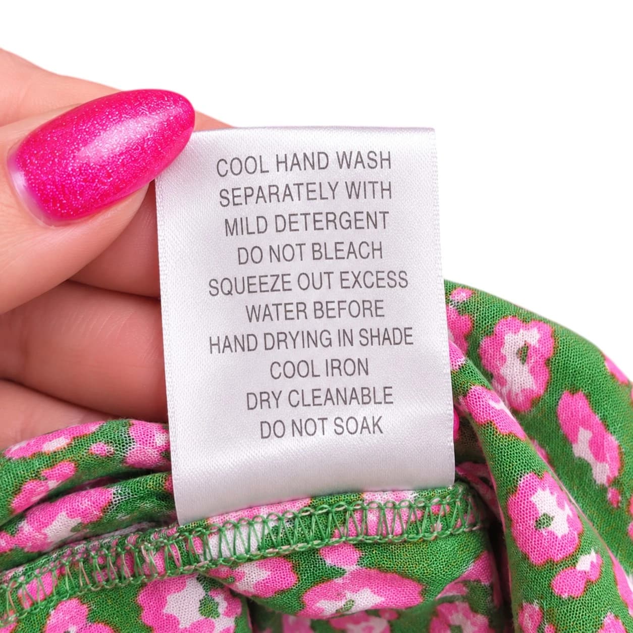 SALTY BRIGHT Green Pink Floral Tiered Tassel Boho Midi Dress Size 10 — photo 7 of 7