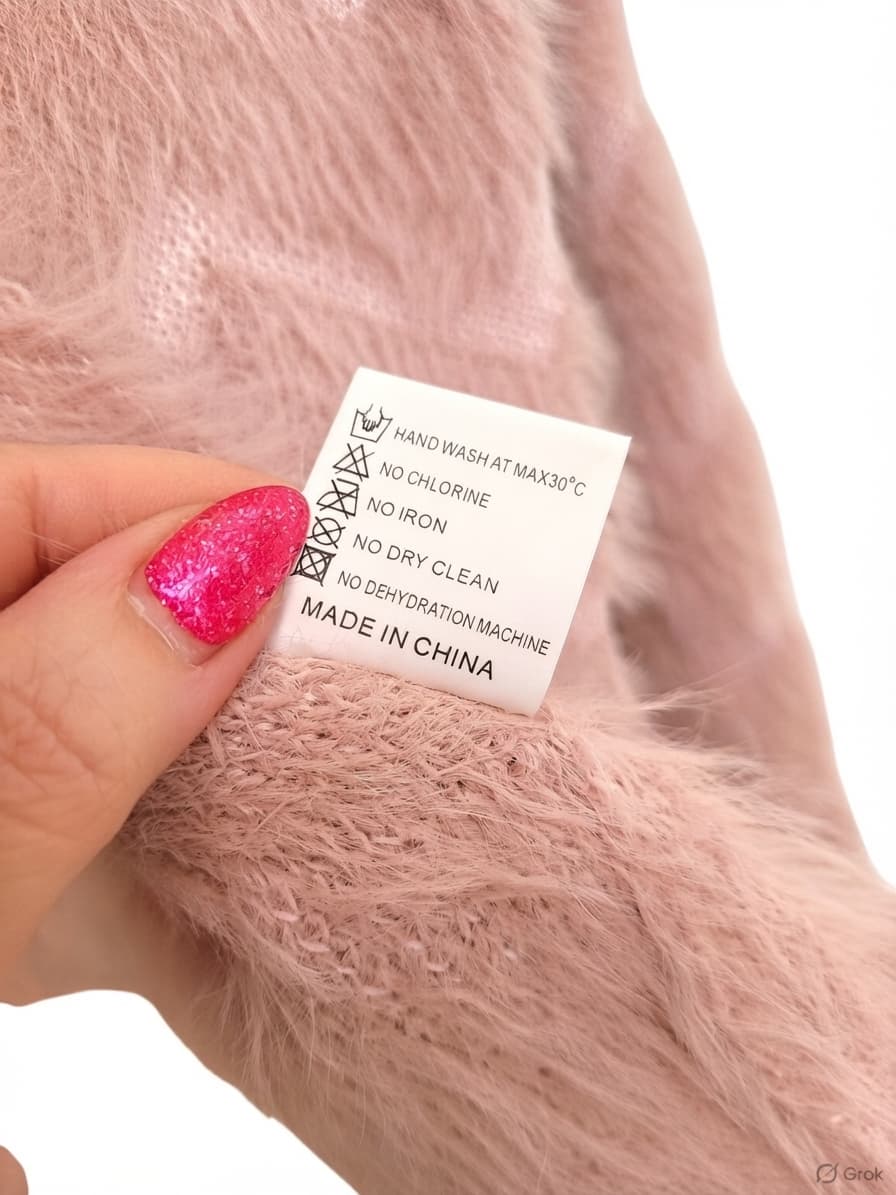SAMBARA Soft Dusty Pink Fuzzy Chevron Knit Cardigan BNWT Size M — photo 4 of 5