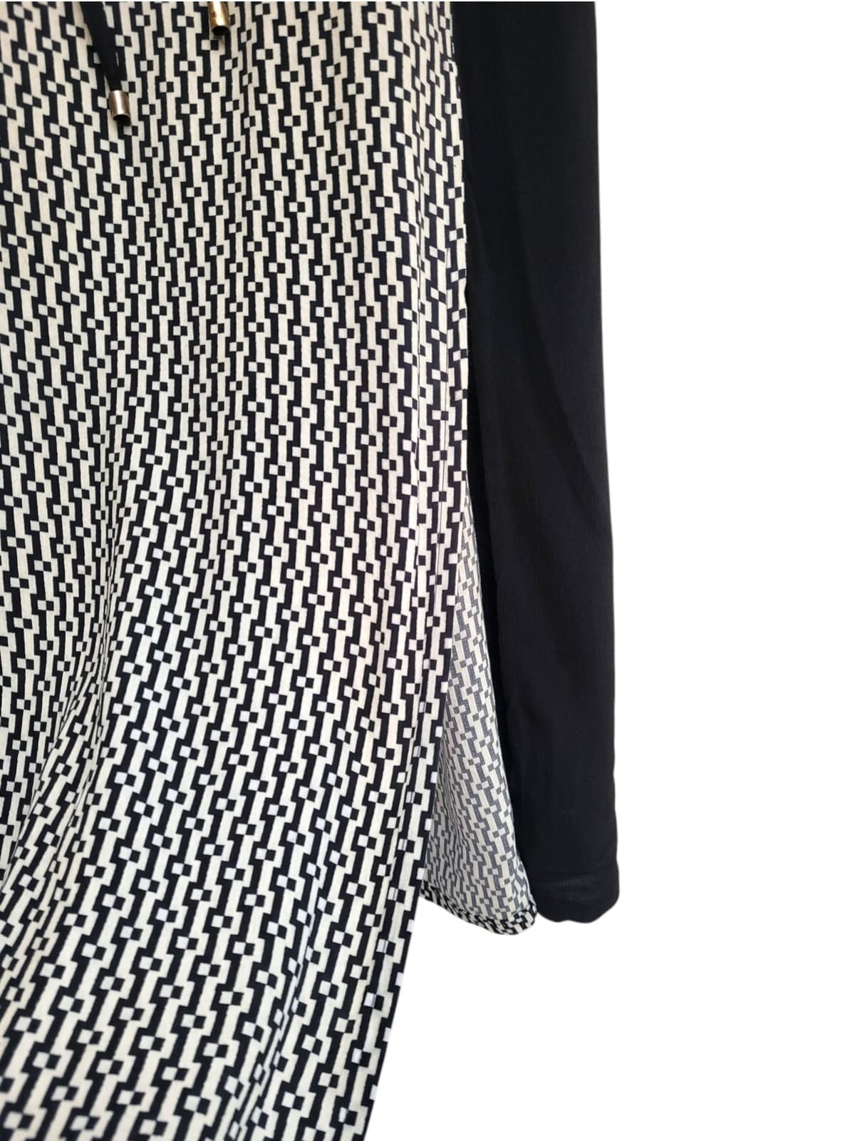 SASS & BIDE Black White Geometric Print Split Maxi Skirt AU 8 US 4 — photo 5 of 6
