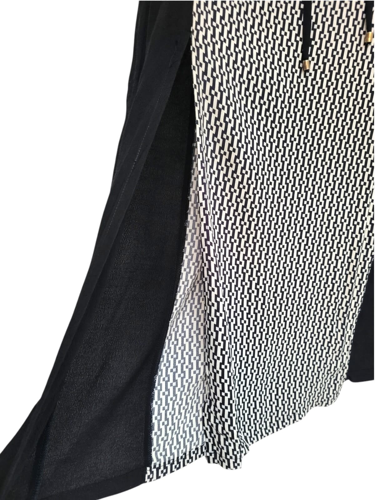 SASS & BIDE Black White Geometric Print Split Maxi Skirt AU 8 US 4 — photo 6 of 6