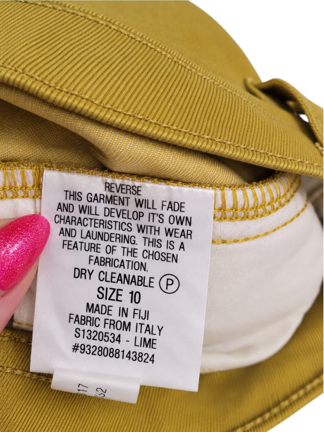 SCANLAN THEODORE Mustard Lime Slim Fit Cotton Blend Pants Trousers Size 10 — photo 4 of 5