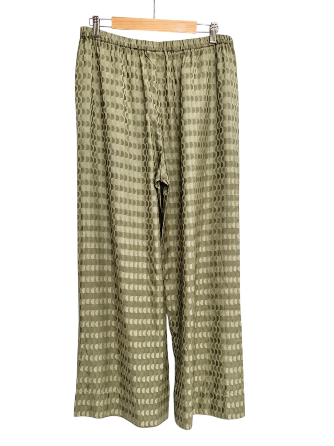 SEED HERITAGE Olive Green Geometric Jacquard Wide Leg Pants Size 14 — photo 4 of 7