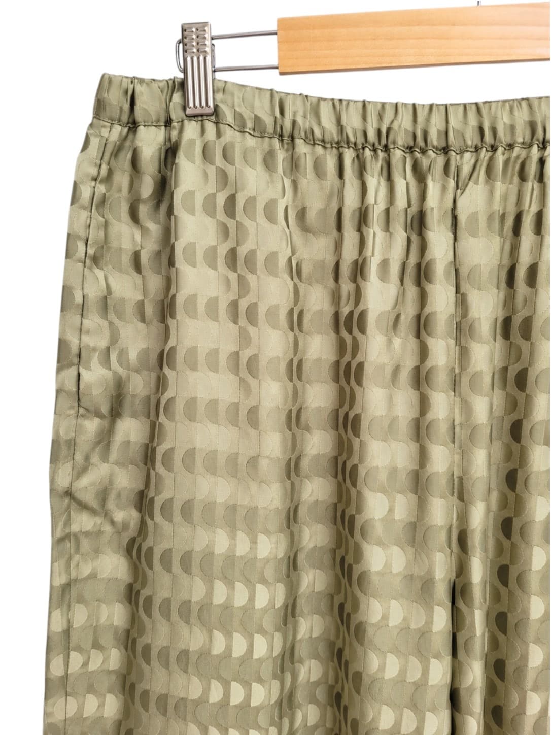 SEED HERITAGE Olive Green Geometric Jacquard Wide Leg Pants Size 14 — photo 2 of 7